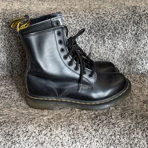 Dr. Martens Black Leather Lace-Up Boots